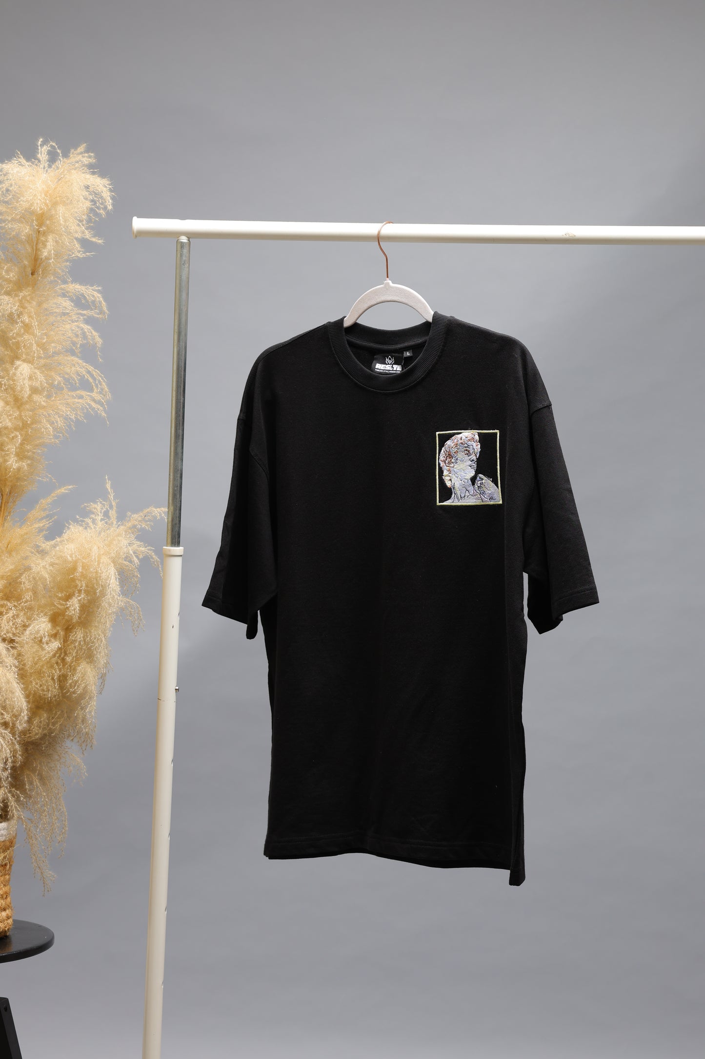 Realistic Graphic Oversized T-Shirt | Black