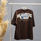 Realistic Graphic Oversized T-Shirt | Chocolate Brown