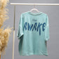 Stay Awake Graphic Oversized T-Shirt | Mint Green