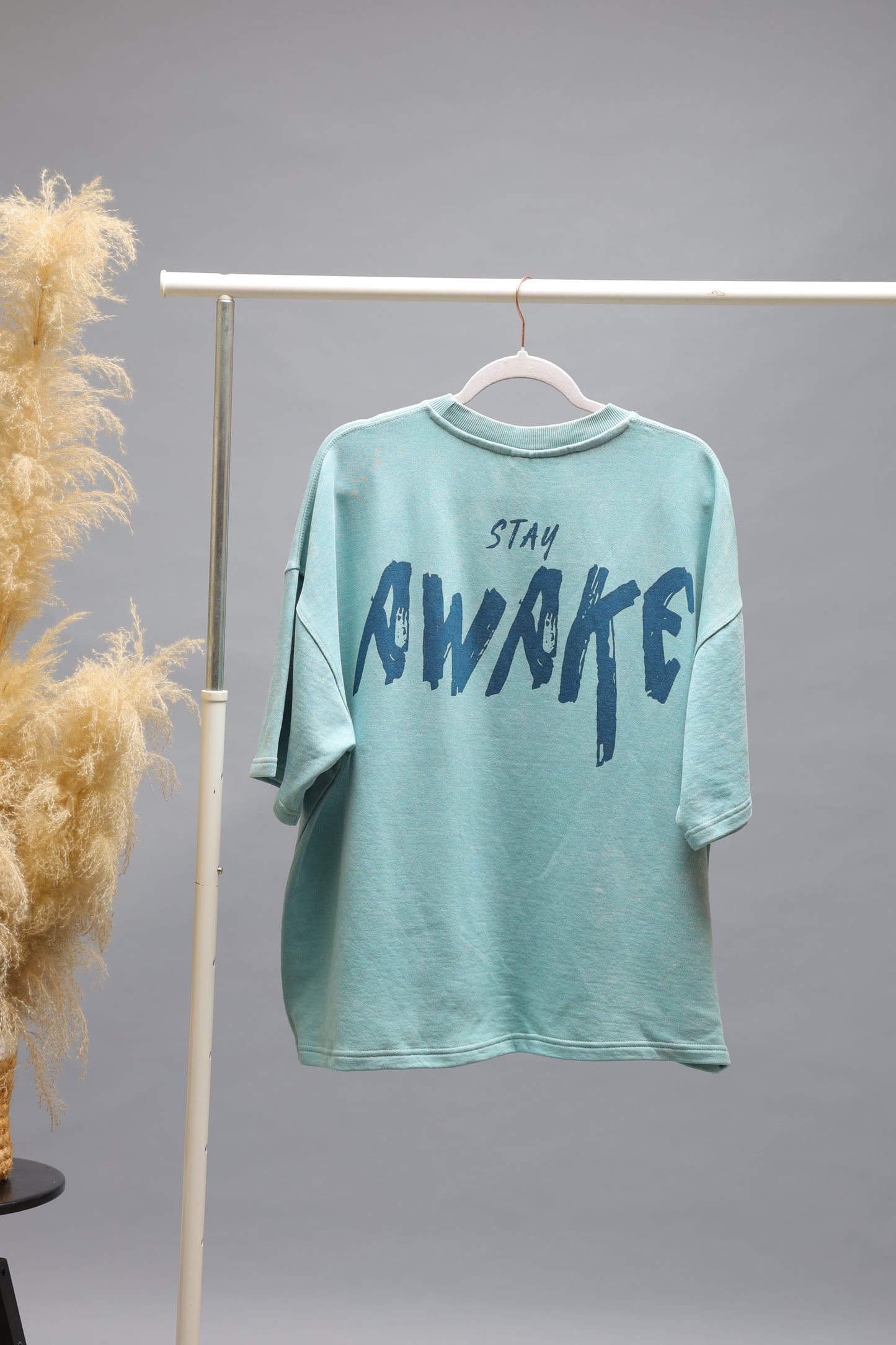 Stay Awake Graphic Oversized T-Shirt | Mint Green