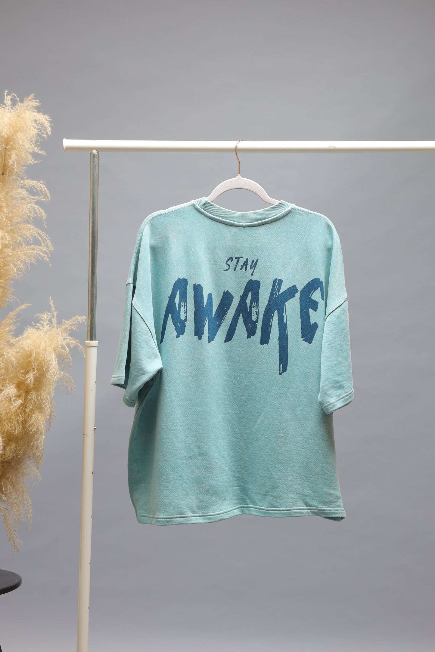 Stay Awake Graphic Oversized T-Shirt | Mint Green
