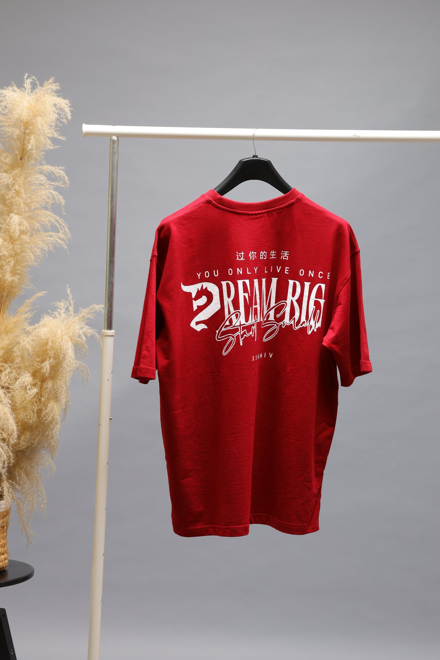 Dream Big Graphic Oversized T-Shirt | Red