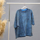 Vintage Wash Textured Oversized T-Shirt | Blue