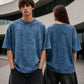 Vintage Wash Textured Oversized T-Shirt | Blue