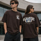 Realistic Graphic Oversized T-Shirt | Chocolate Brown