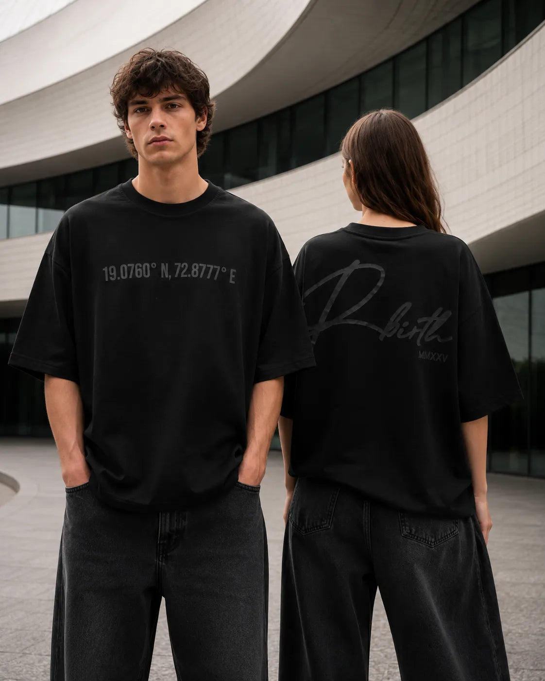 Urban Coordinates Oversized T-Shirt | Black