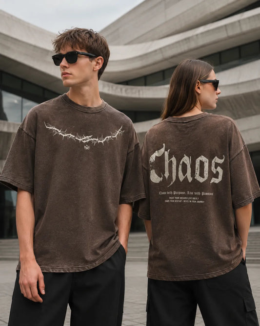 Urban Coordinates Oversized T-Shirt | Chocolate Brown